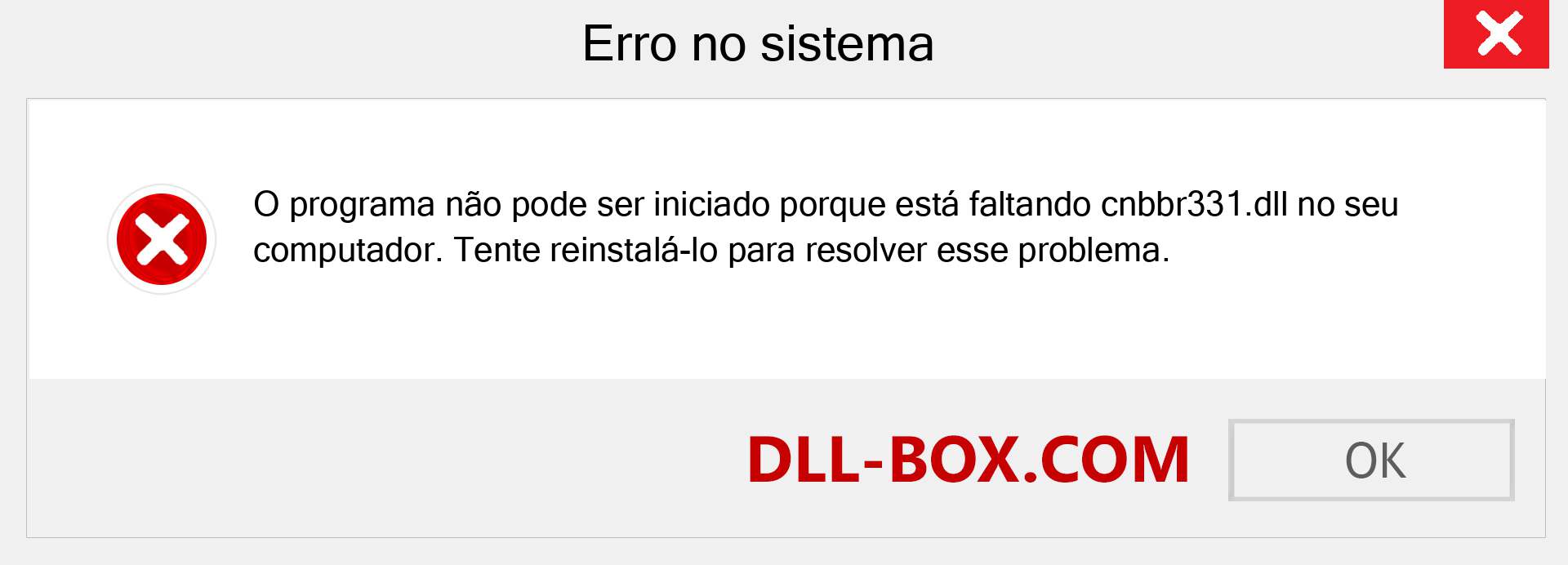 Arquivo cnbbr331.dll ausente ?. Download para Windows 7, 8, 10 - Correção de erro ausente cnbbr331 dll no Windows, fotos, imagens